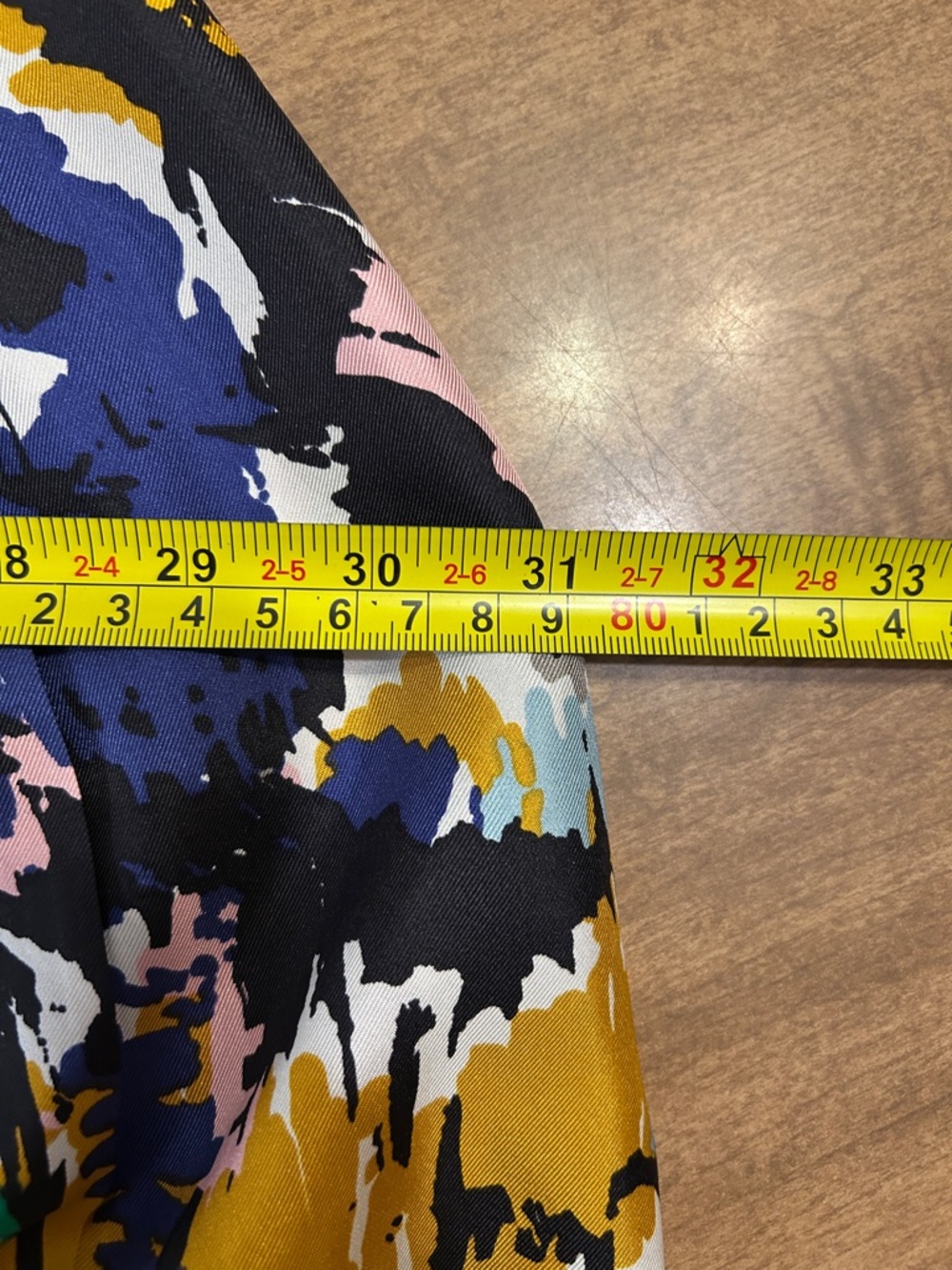 J. Crew 100% Silk Skirt Women Vibrant Colorful Paint Splatter A-Line - Size 14 - Picture 12 of 14